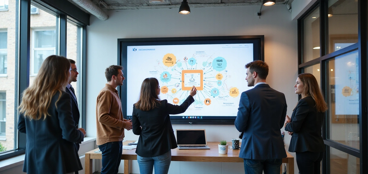 Équipe de l'Agence de Marketing Digital en réunion